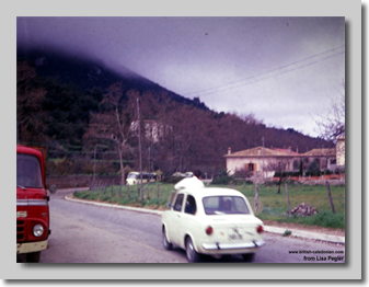 Norman riding on the bonnet during a trip out